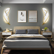 Creative Resin Feathers 3D Decor LED Dimmable White Wall Sconces Light - Dazuma
