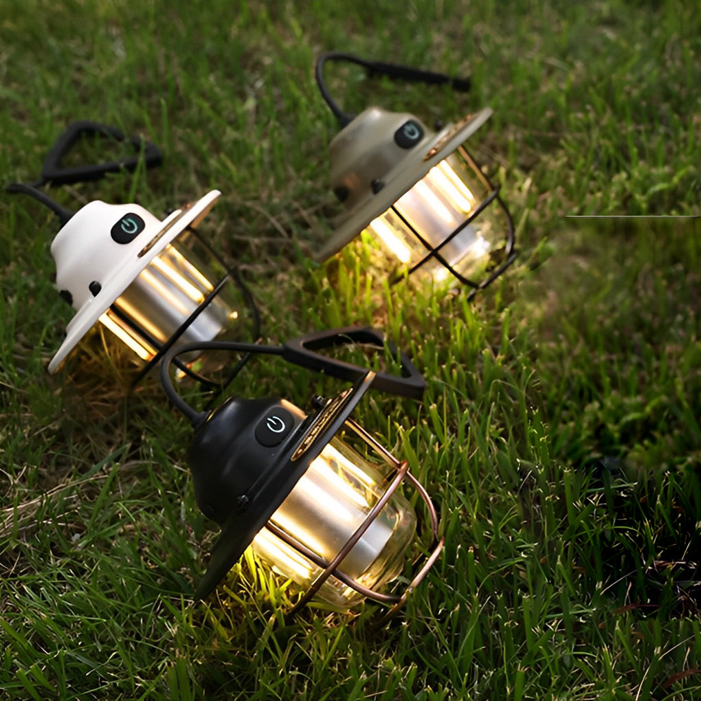 Lamp Retro Camping Rechargeable, Outdoor Lanterns Usb