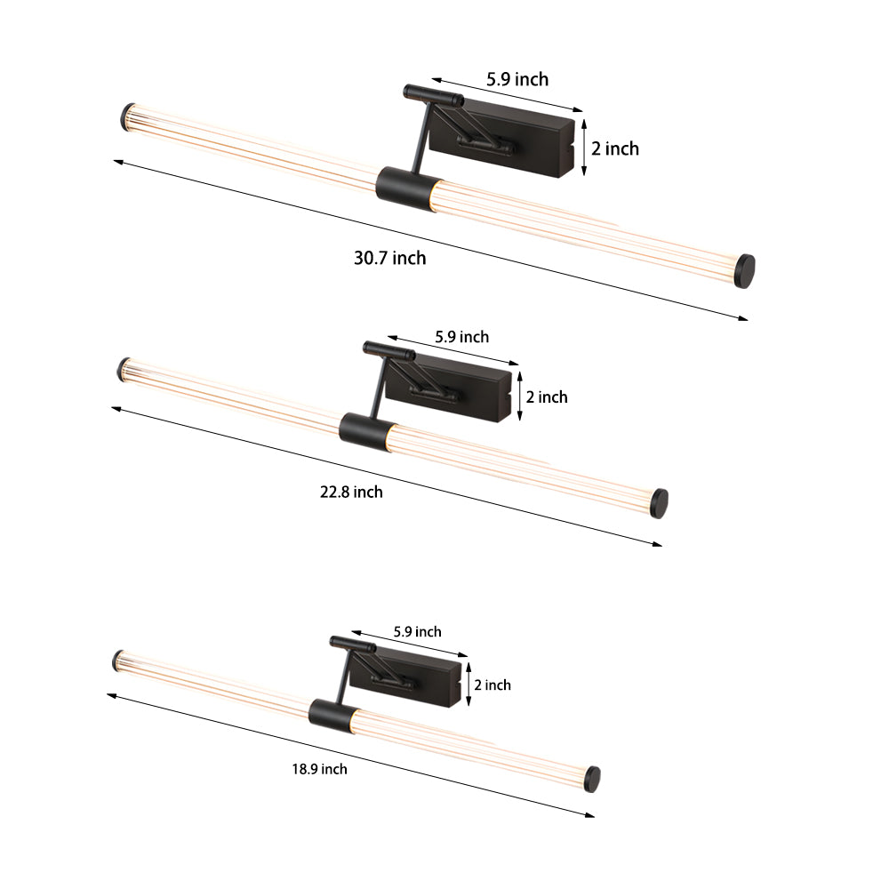 Foldable Metallic Acrylic Strip LED Vanity Light with Two Adjustable Joints