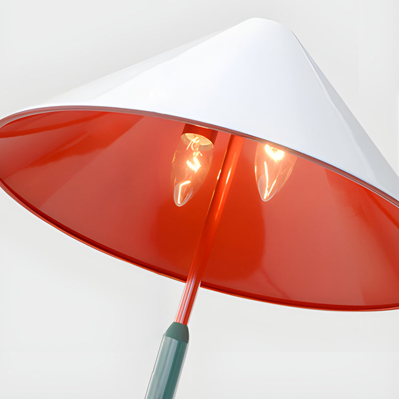 Personality Iron Mushroom Umbrella French Style Table Lamp with US Plug