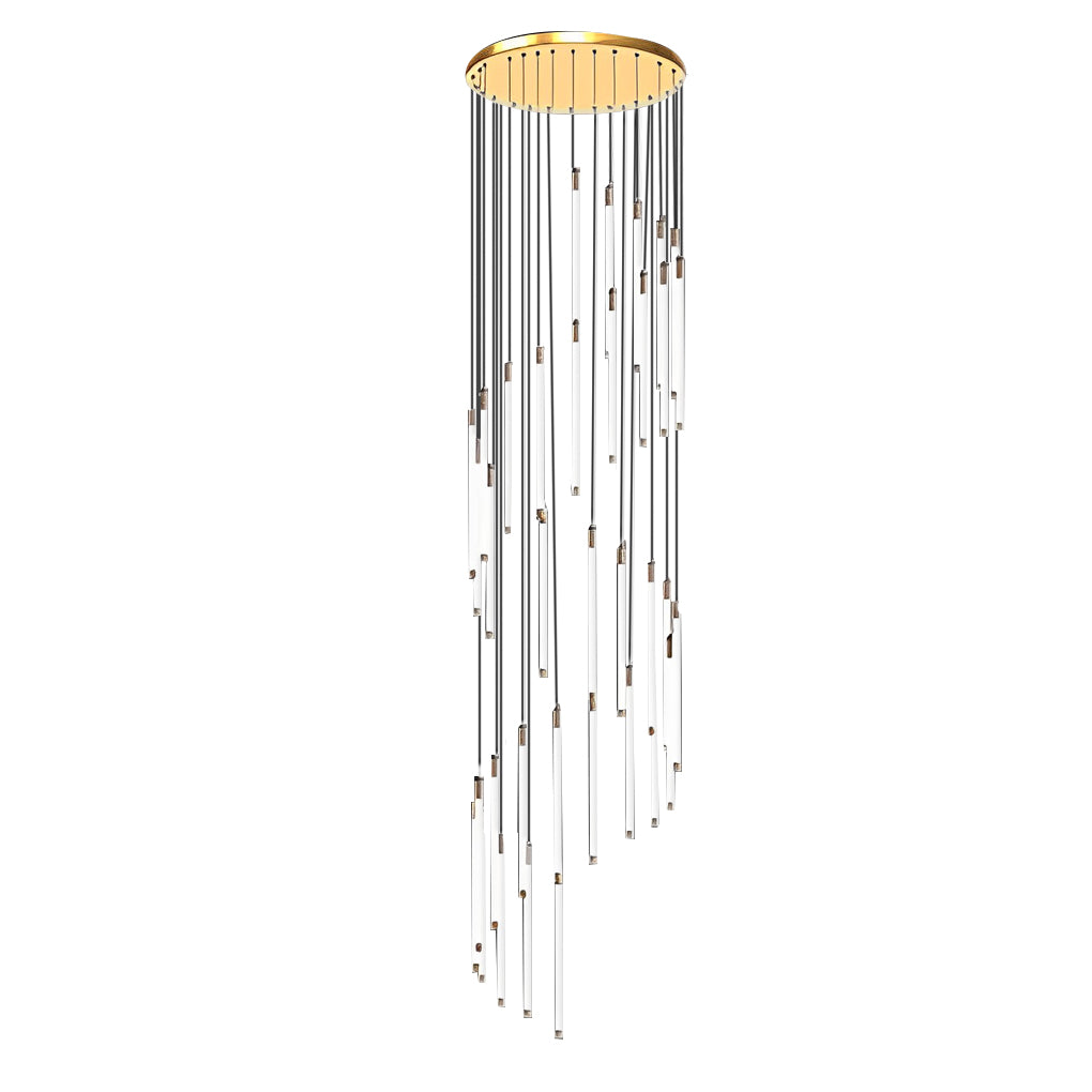 Spiral Creative Long Tube LED Modern Duplex Staircase Chandeliers Ceiling Light