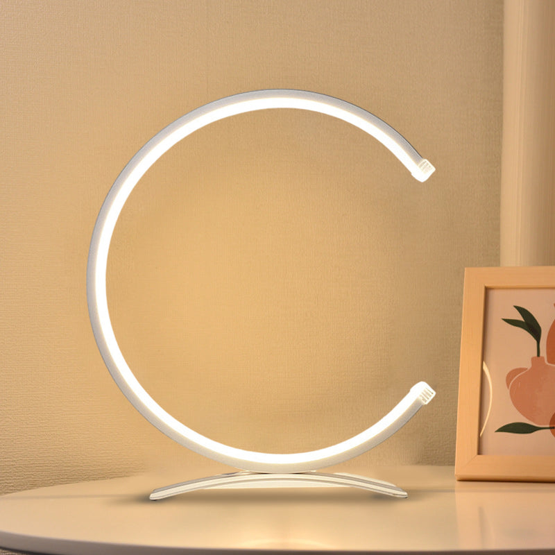 Semicircle Ring Touch Switch 3 Step Dimming LED Modern Night Lights US Plug