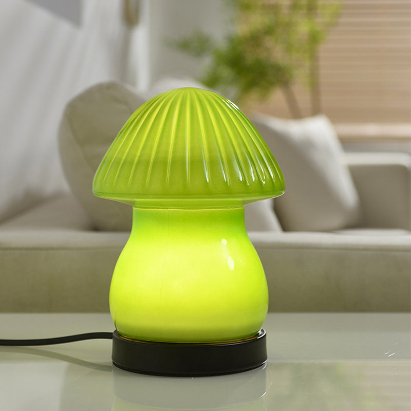 Glass Mushroom Kids’ Table Lamp On/Off Switch  3 Step Dimming Night Light