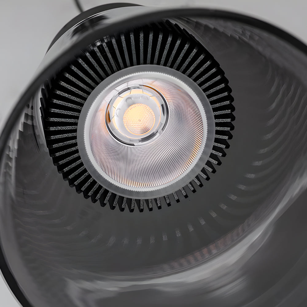 Minimalist Smoke Gray Glass Shade Cob Modern Pendant Lights Chandelier