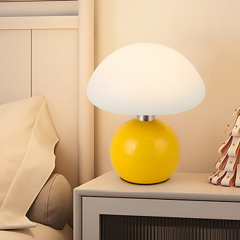 7.8'' Metal Cute Mushroom Kids’ Table Lamp Touch Switch 3 Step Dimming LED Night Light