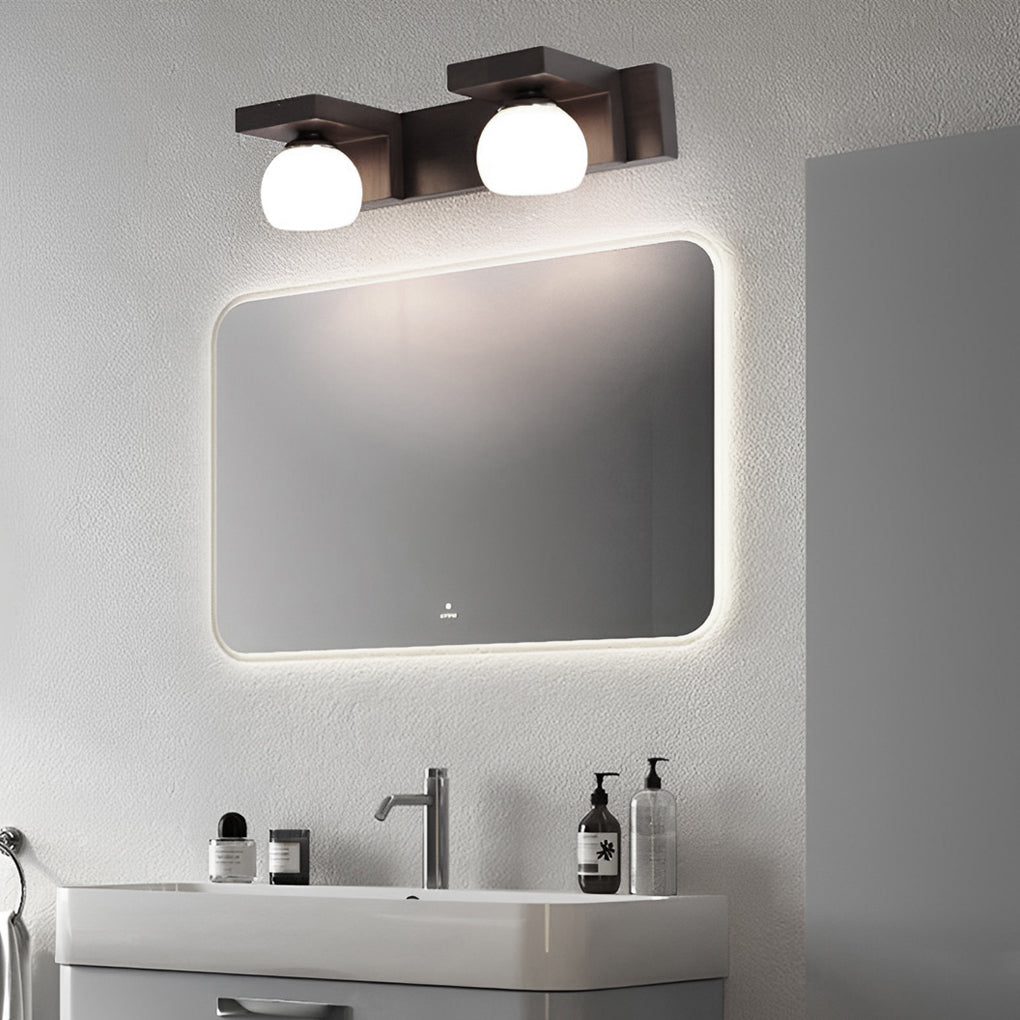 2/3 Lights Wood Adjustable Spotlights LED Vanity Light Mirror Bath Bar