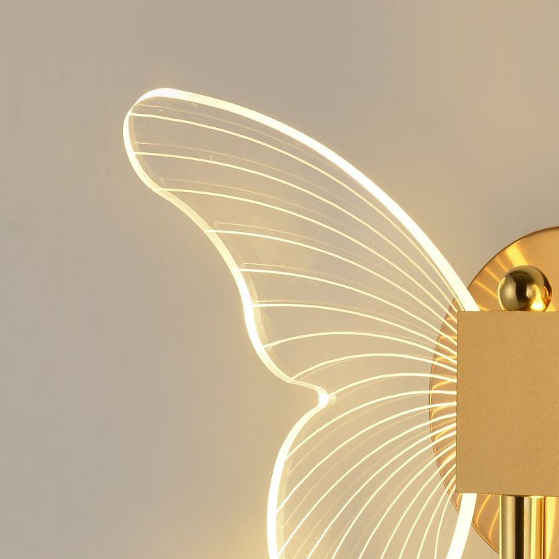 Butterflies Luxury Creative Three Step Dimming Modern LED Wall Lights Fixture