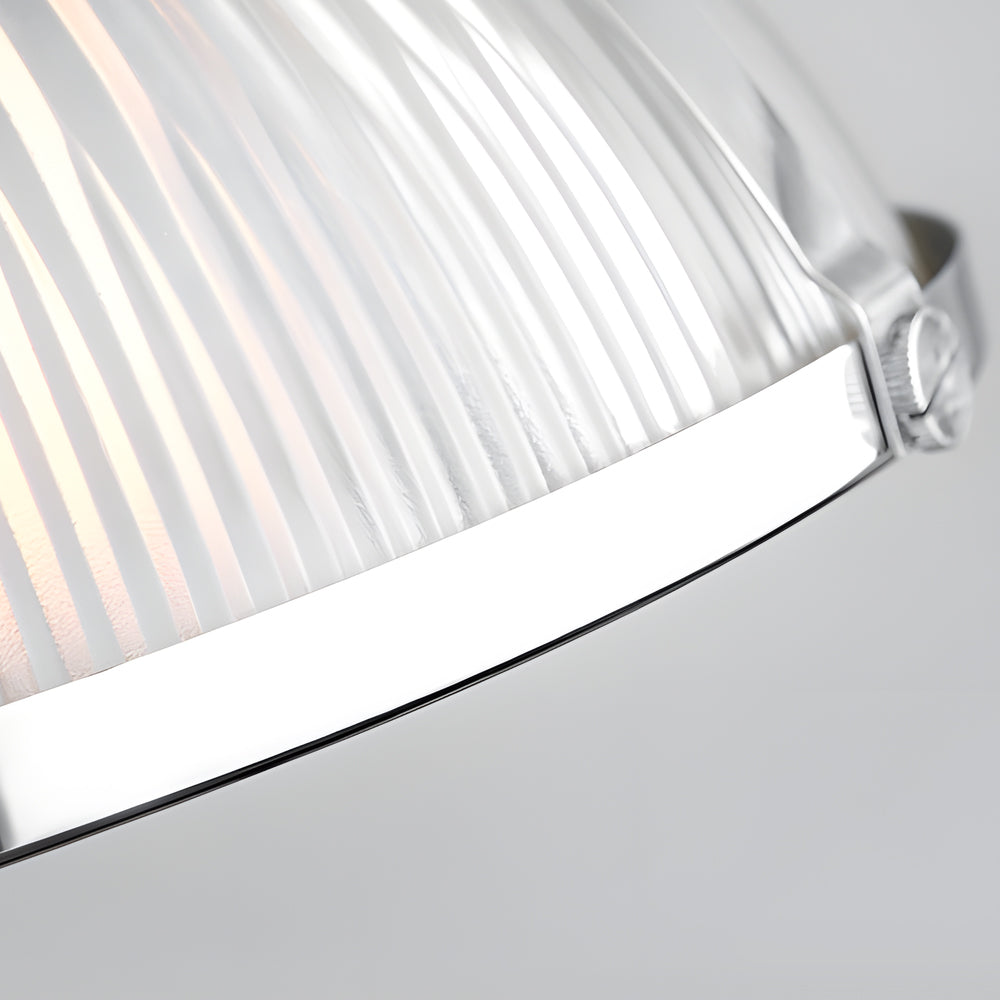 1-Light Striped Glass Shade Tungsten Wire 40W Pendant Lights