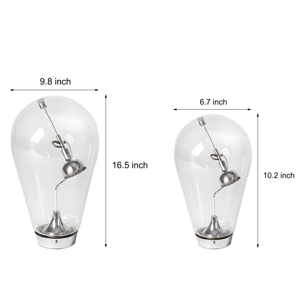 Industrial Magnet Control Glass Bulb Shaped  Blow Table Lamp Touch Dimming Desk Lamp