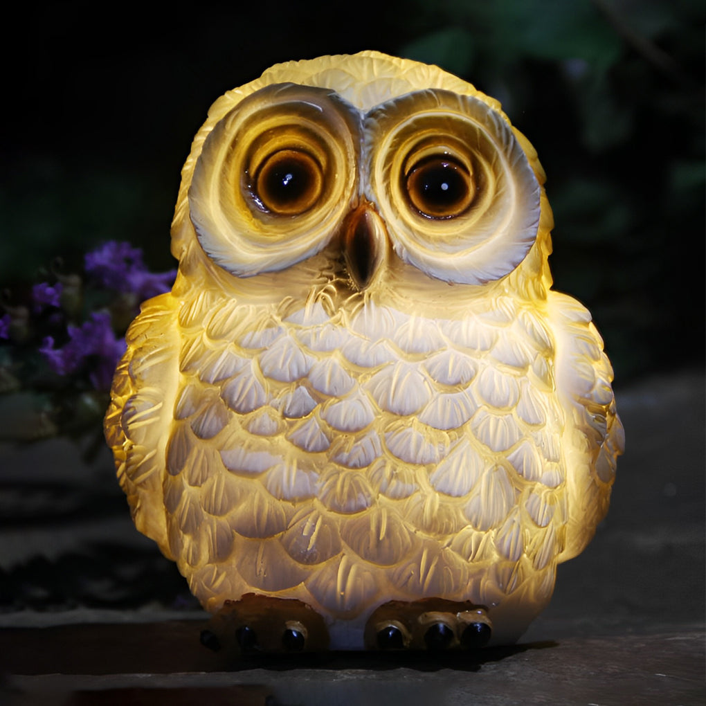 Resin Small Animal Dog Rabbit Snails Owl LED Modern Solar Lights Garden Lamp