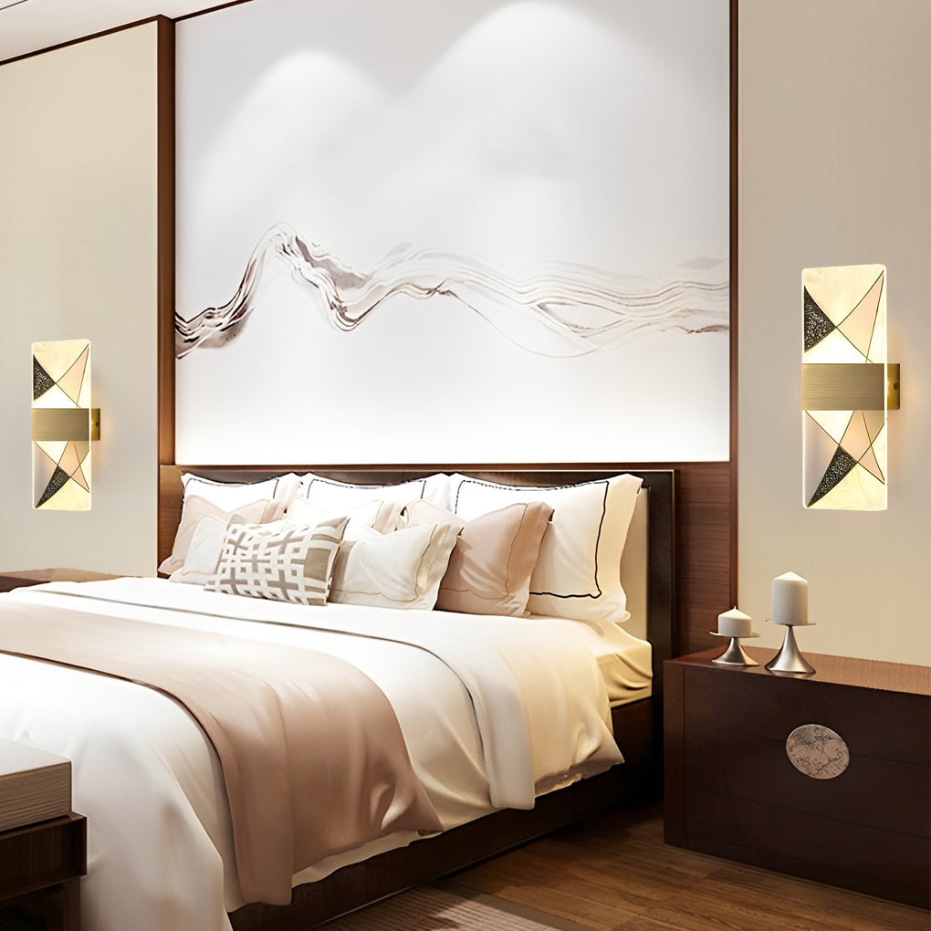 Rectangular Retro Creative Patterns LED Modern Wall Lamp Wall Lights