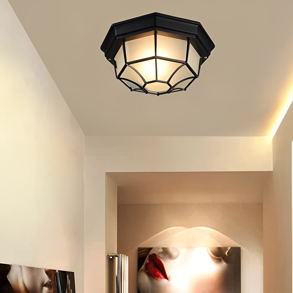 Outdoor Waterproof Aluminum Glass LED European Style Ceiling Lights