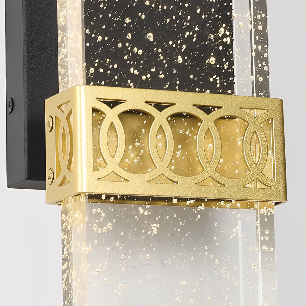 Bubbles Crystal LED Waterproof Black Simple Modern Outdoor Wall Lights