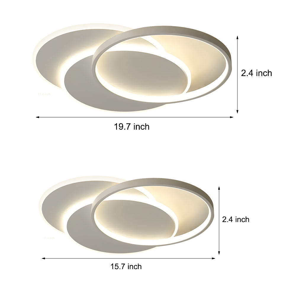 Round 3 Step Dimming LED Dimmable with Remote Nordic Ceiling Lights