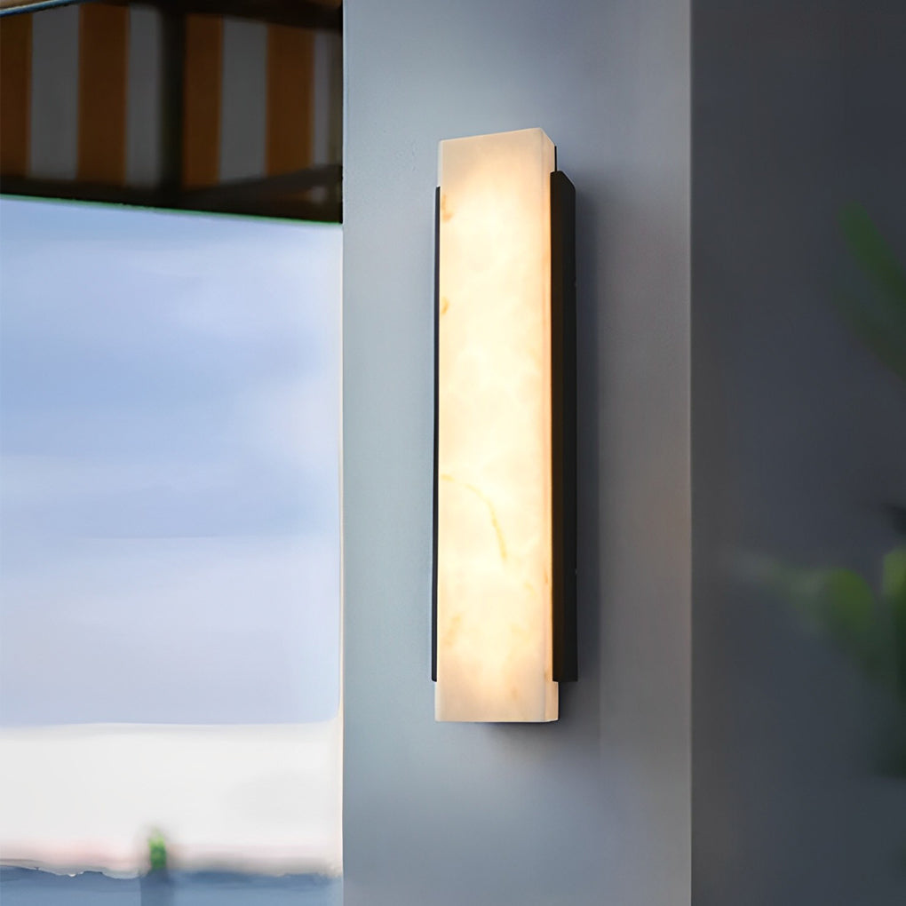 Rectangular Metal LED Waterproof Black Modern Outdoor Wall Lights - Dazuma