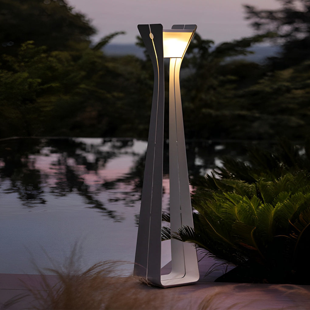 Sleek Stainless Steel Solar Pathway Lights