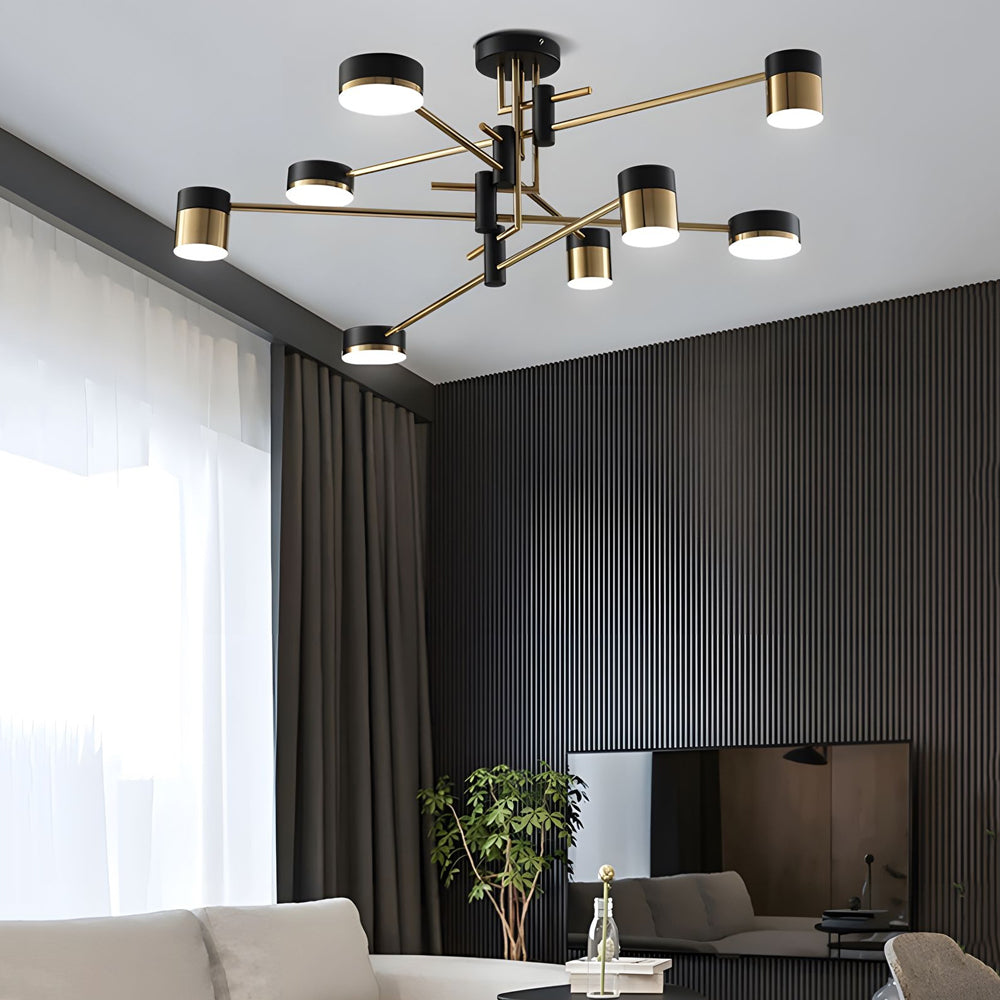 Modern 4/6/8-Light LED Dimmable Sputnik Chandelier - Dazuma