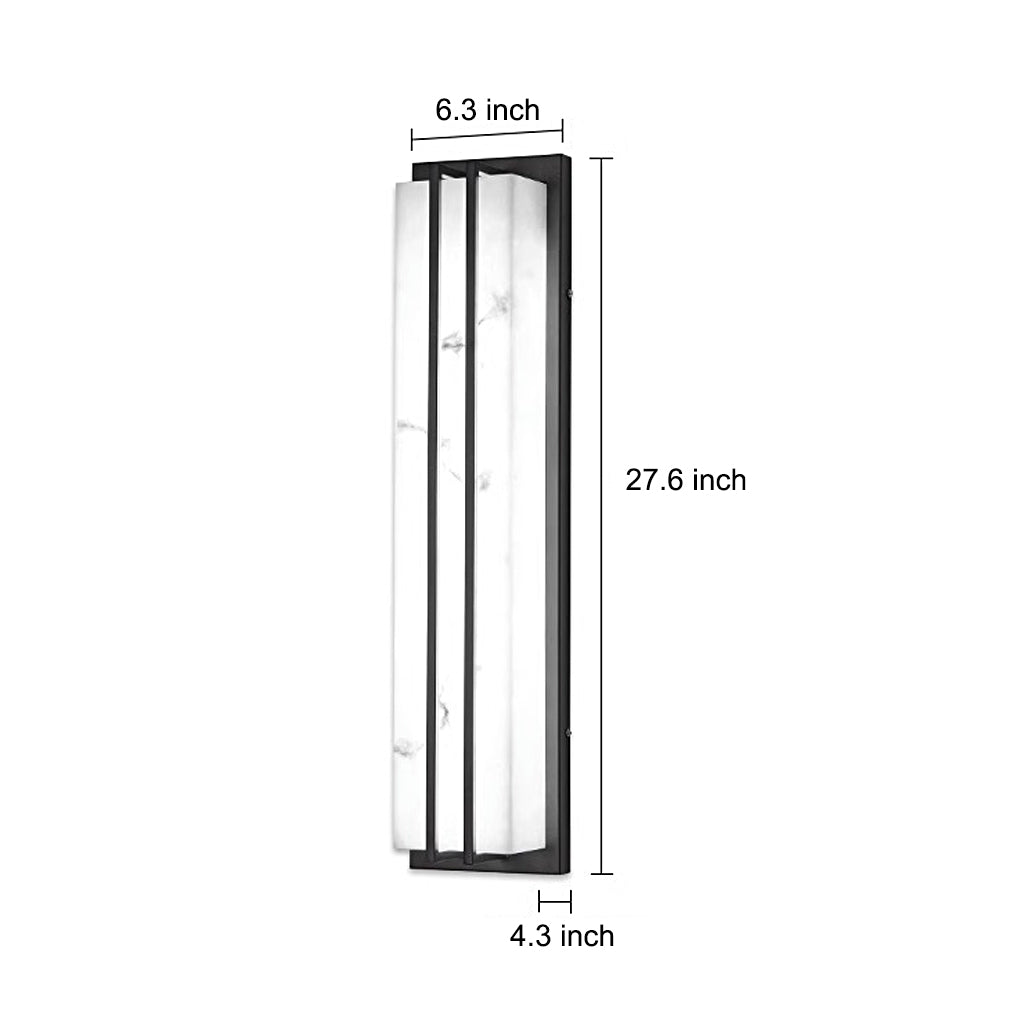 Minimalist Resin Waterproof LED Black Modern Outdoor Wall Light Fixture