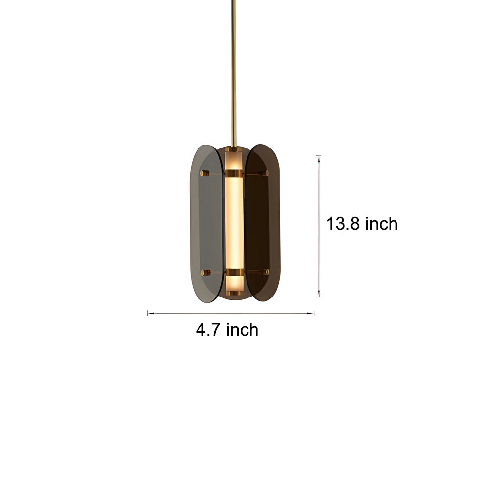 Long Round Glass Creative LED Simple Luxury Ins Nordic Small Pendant Lights