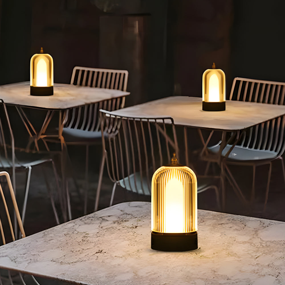 Portable Acrylic Cage Table Lamp LED Warm Desk Lantern