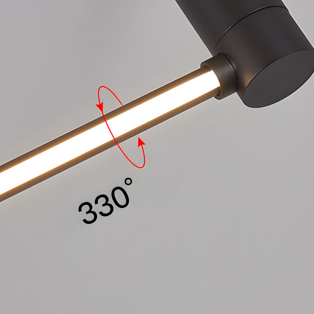 Modern Black LED Linear Ceiling Lights - L 23.6''/35.5''/47.2'