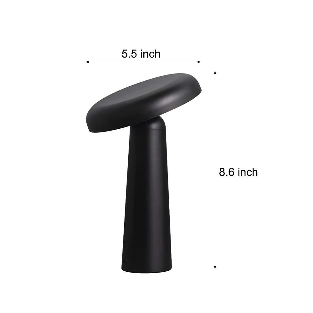 Tiltable Mushroom Touch Dimmable USB Rechargeable Table Lamp