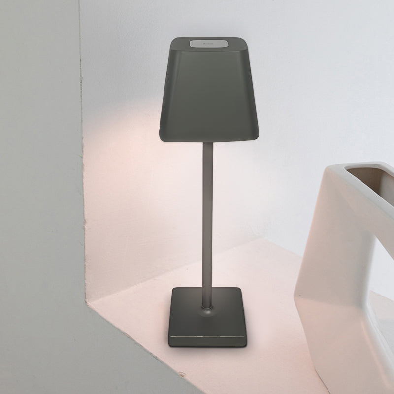 Square Portable Type C Rechargeable Integrated LED Table Lamp Touch-dimming Reading Light