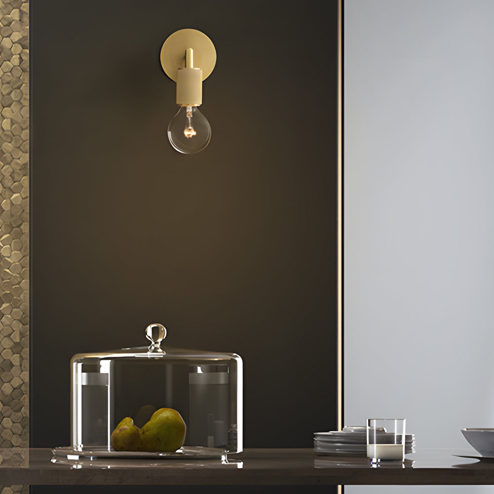 Simple Glass Shade Creative Hardware Minimalist Postmodern Wall Lamp