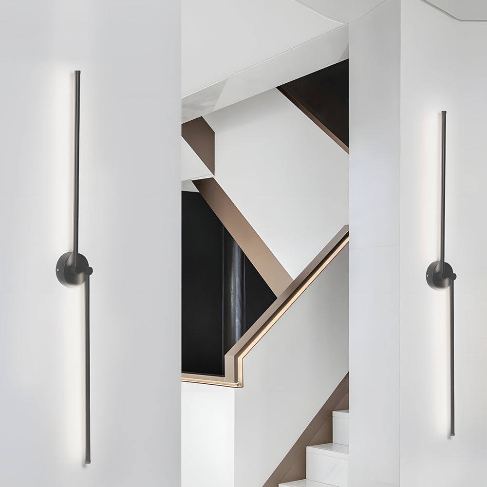 Black Long Strip Sconces 270° Rotatable LED Linear Wall Light - Dazuma