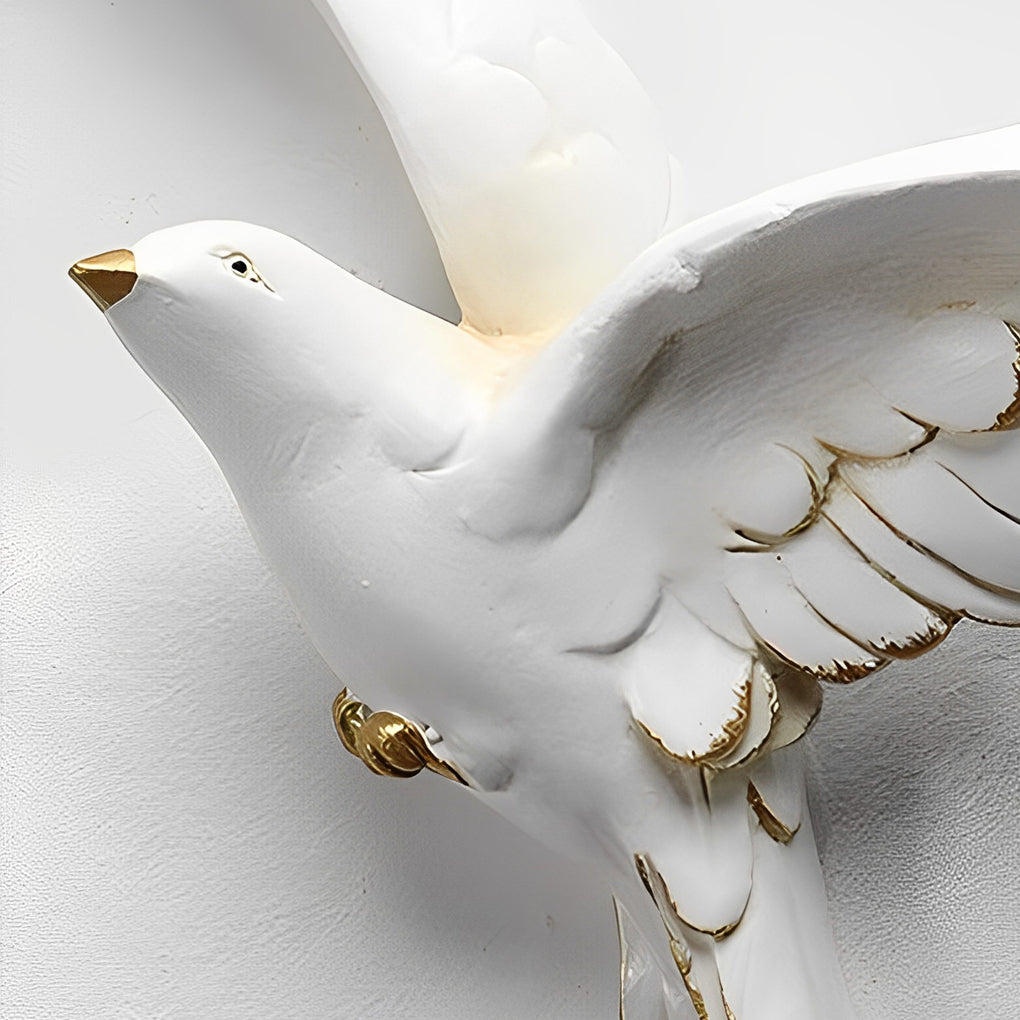 Feathers Birds Decor 3D Art Sculpture Creative Nordic Wall Decor