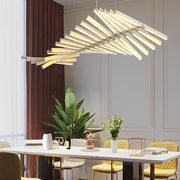 Waves Fishbone Strip Stepless Dimming LED Nordic Chandelier Pendant Light - Dazuma