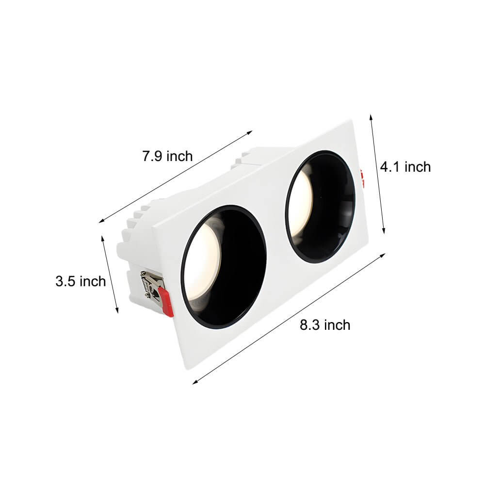 8.3 - Inch 2 - Head 10W LED Recessed Ceiling Downlight