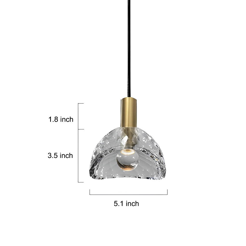 Creative Crystal Shade LED Copper Minimalist Modern Pendant Lights Fixture