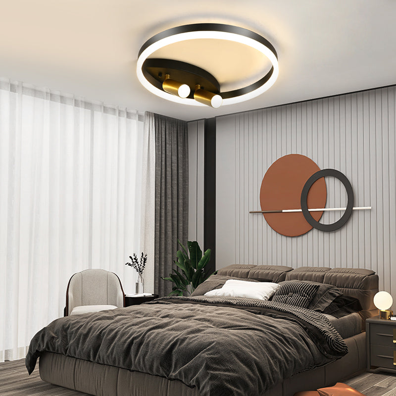 Round 3 Step Dimming LED Creative Modern Ceiling Lights with 2 Spotlights - Dazuma