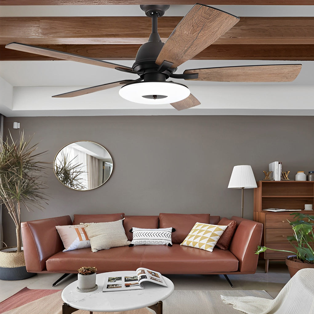 5 Blades Mute Dimmable LED with Remote Creative Nordic Ceiling Fans