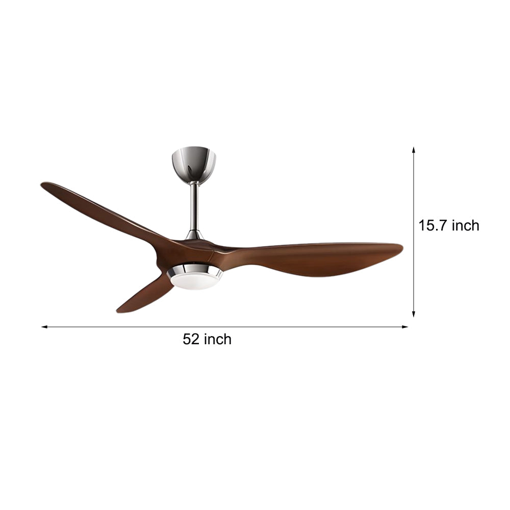 Envy 52" 3-Blade LED Ceiling Fan with Lights and Remote 6 Fan Speeds Ceiling Fan Light for Living Room