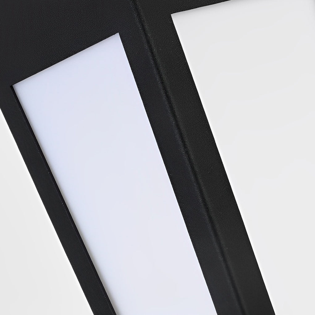 Waterproof Intelligent Metal LED Black Modern Solar Outdoor Wall Light