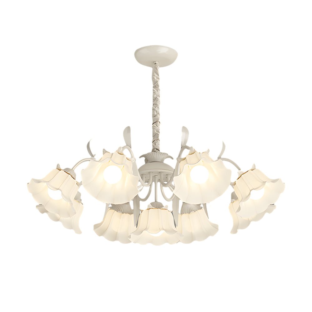 9 Heads Flowers Elegant Three Step Dimming French Style Chandelier