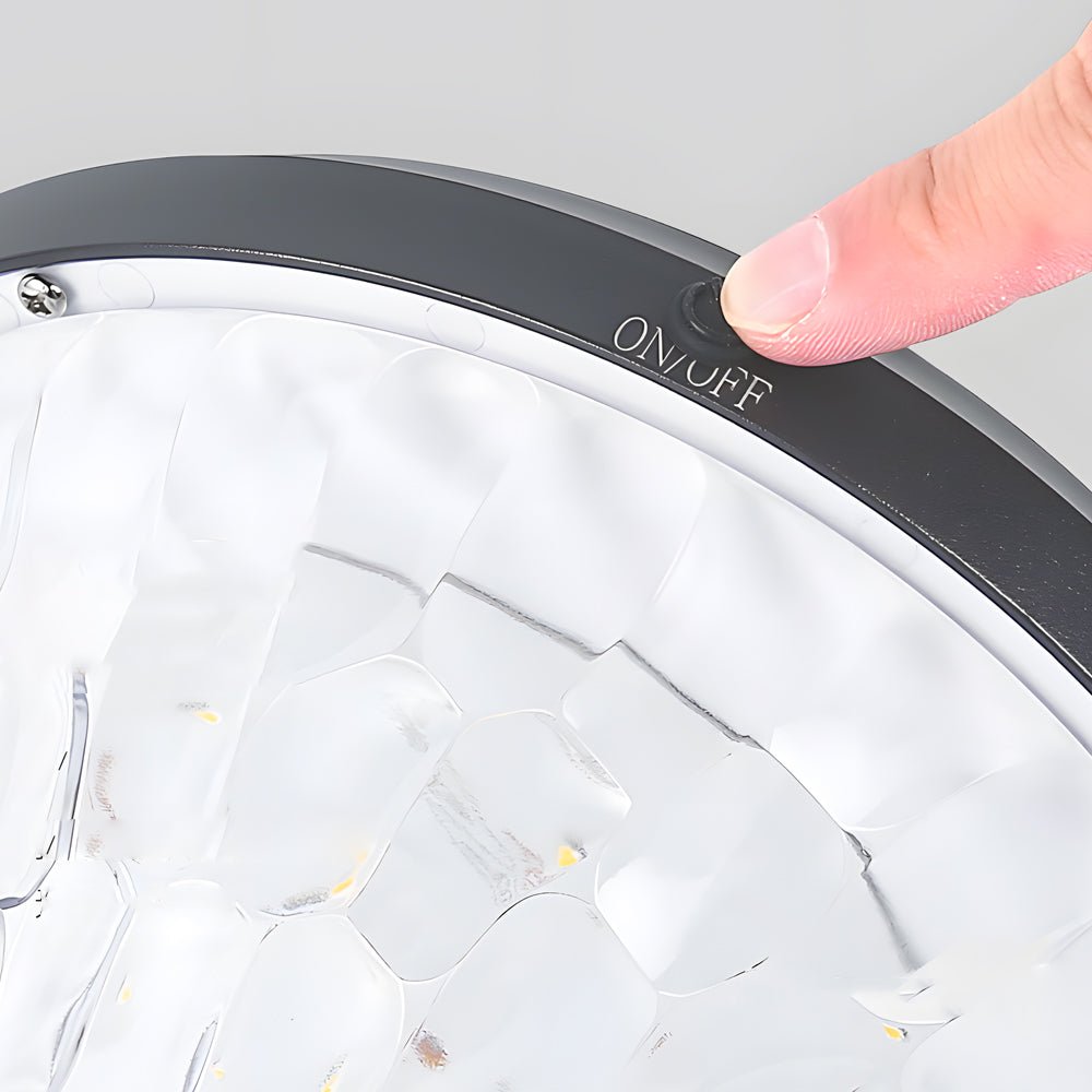 9 - inch High Black Round LED Solar Post/Pier Light