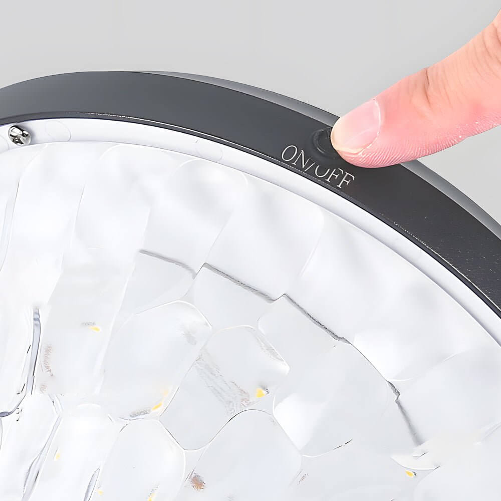 9 - inch High Black Round LED Solar Post/Pier Light