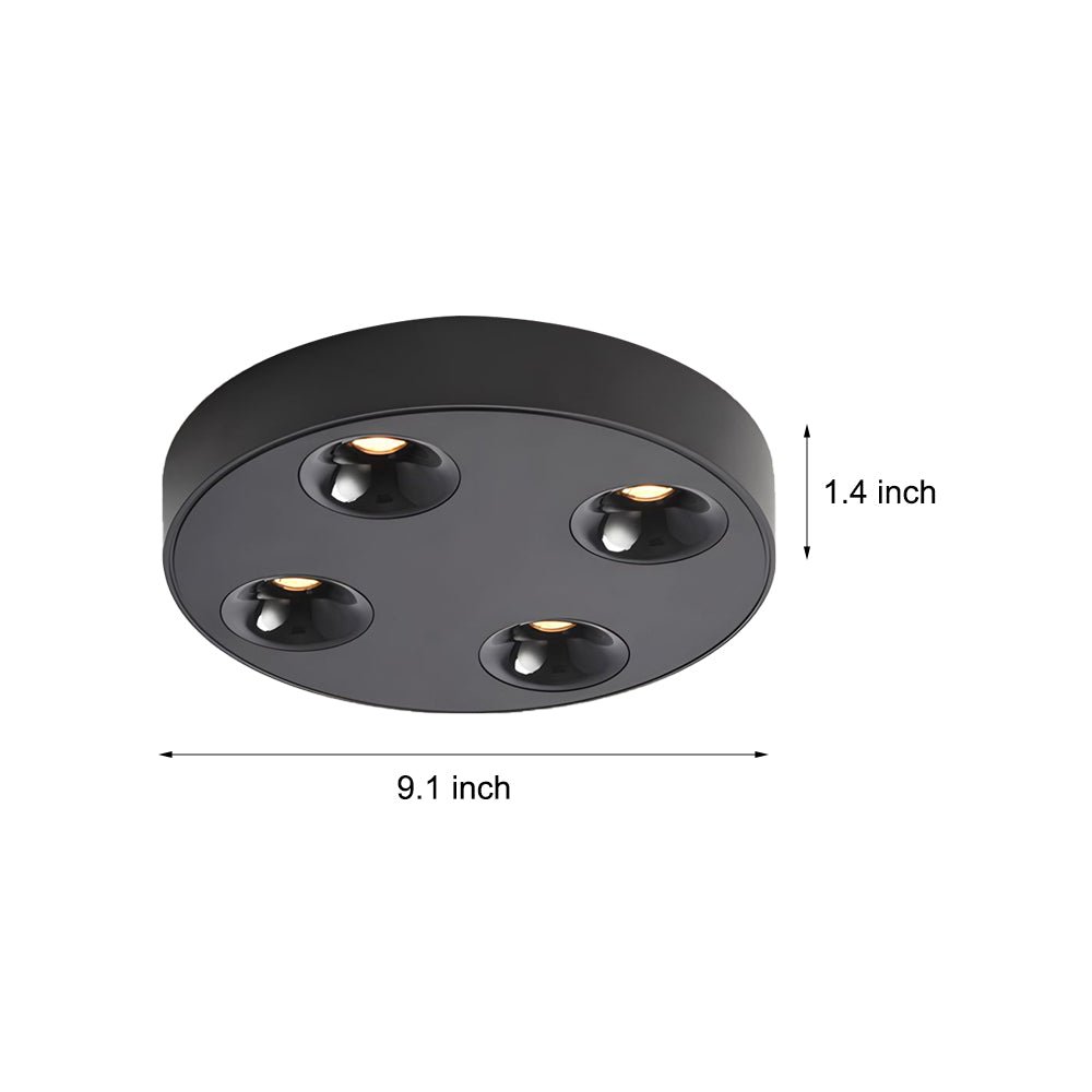 9.1 - Inch Peg 4 - Light LED Flush Mount Ceiling Light for Bathroom