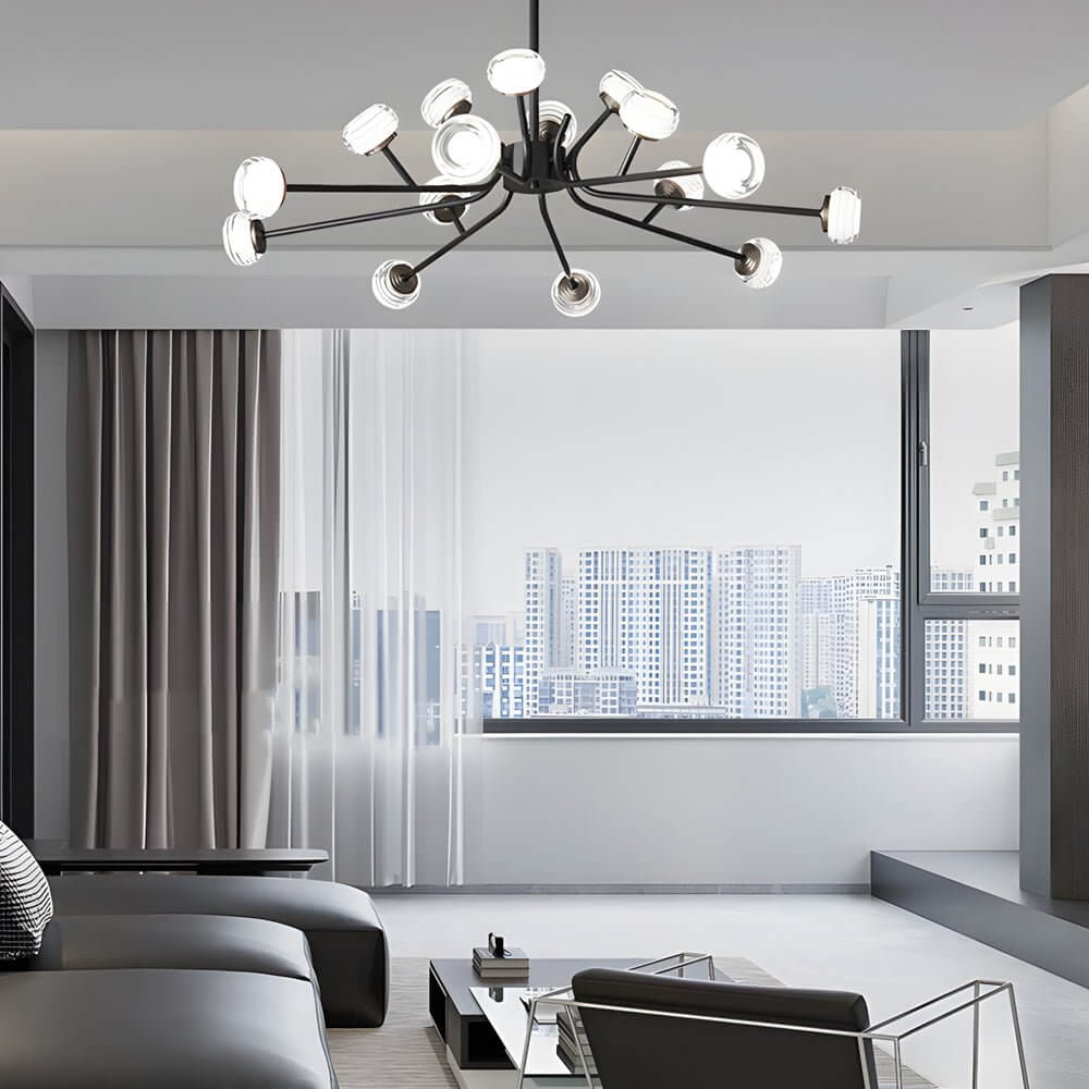 9/16 - Light Black LED Sputnik Chandelier