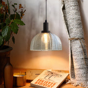 9.44 In. Vintage 1 - Light Glass Dome Pendant Light
