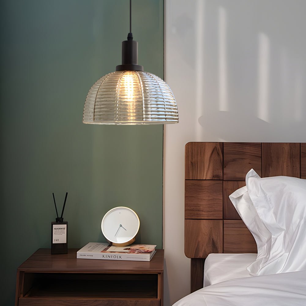 9.44 In. Vintage 1 - Light Glass Dome Pendant Light