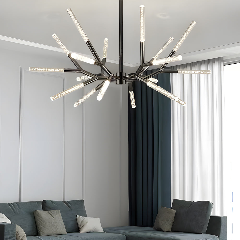 Unique Acrylic Branches LED Minimalist Lines Postmodern Chandelier Lamp