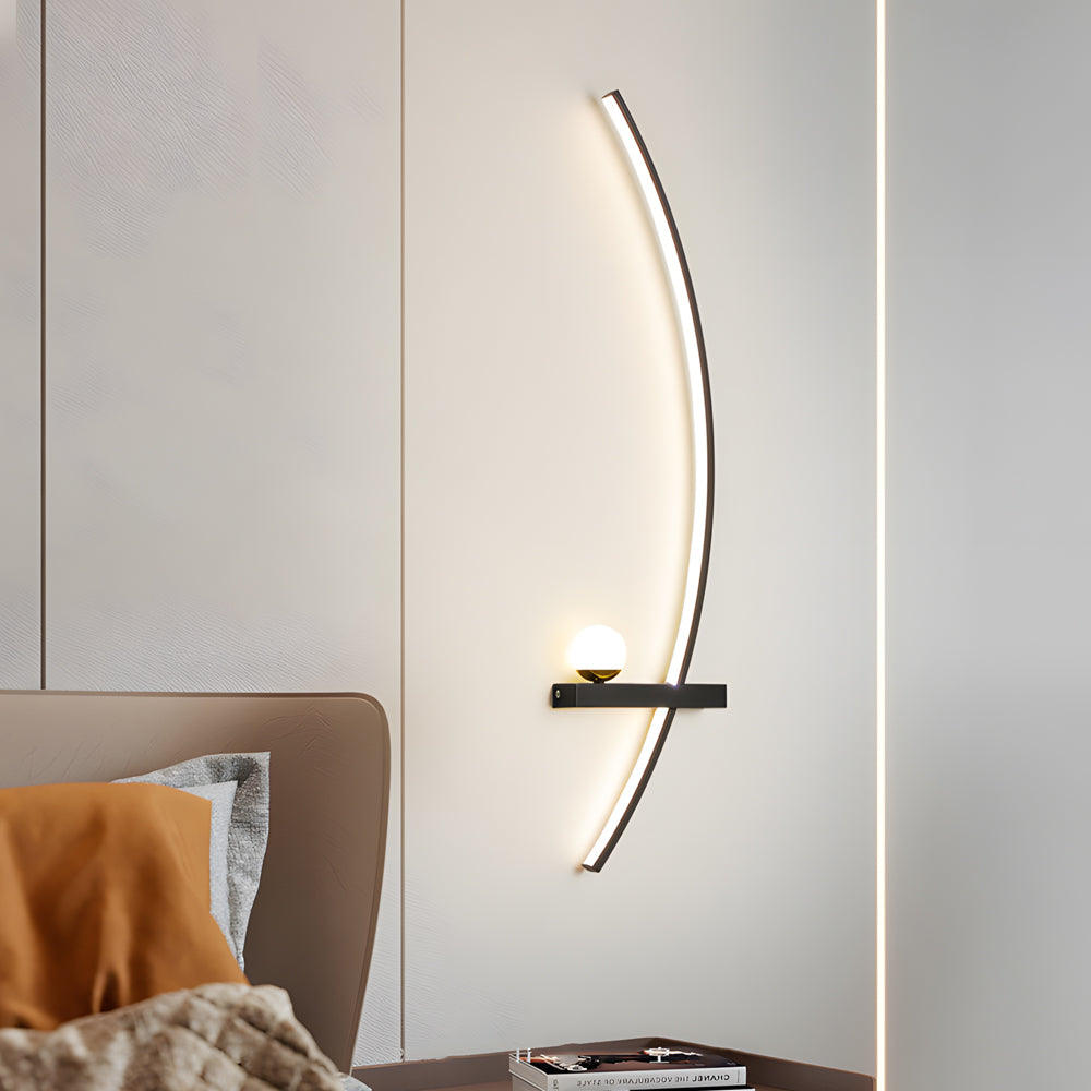 21'' Curved Strip 3 Step Dimming LED Wall Sconce Lighting Wall Lamp