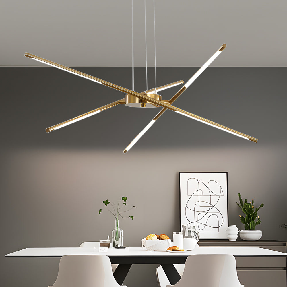 Creative Strips Iron Irregular Personality Dimmable LED Nordic Chandelier