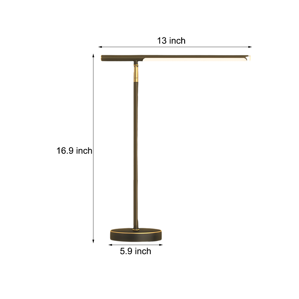 Copper Linear Brass LED Desk Lamp with Adjustable Direction