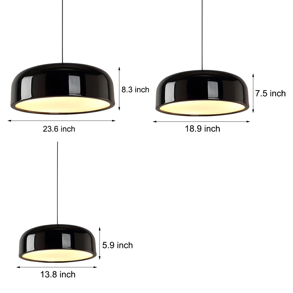 Smithfield Pendant Light: Modern Aluminum Hanging Fixture in Black/White