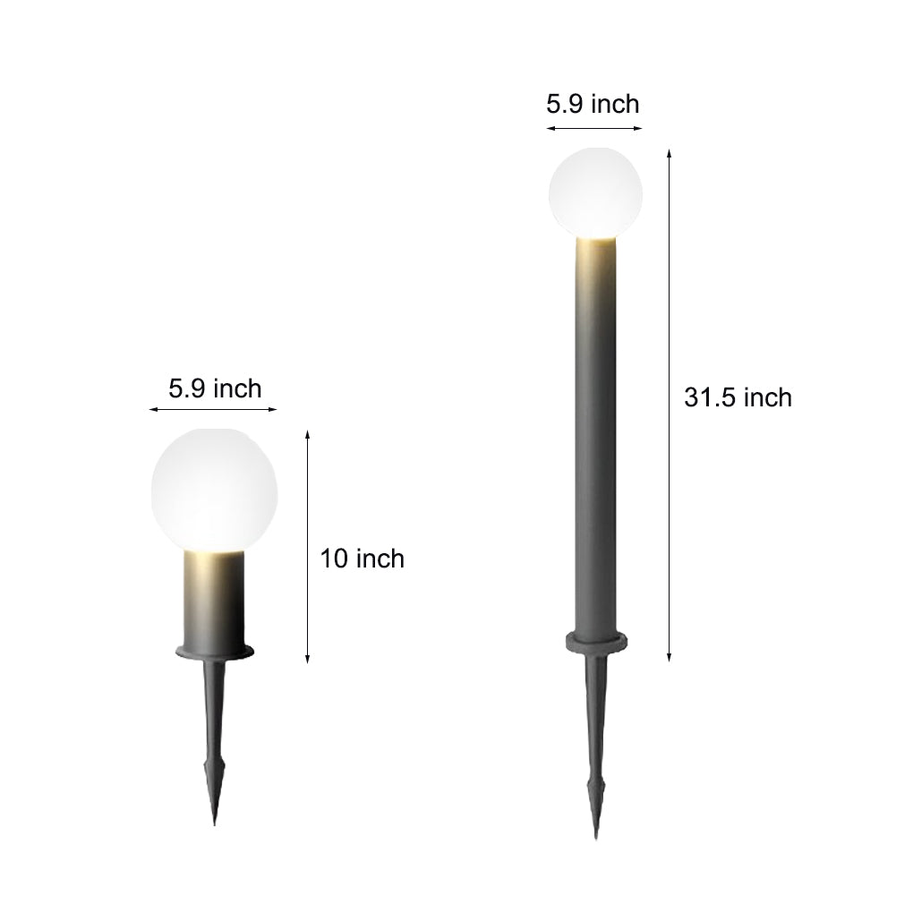 Elegant Round Ball LED Pathway Lights - Waterproof & Sturdy